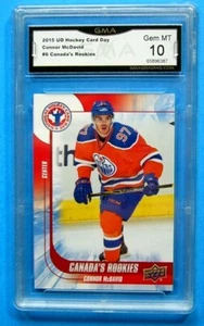 Connor McDavid RC 2014-15 Upper Deck Young Stars Rookie GEM GMA10!Oilers GEM RC - Picture 1 of 2