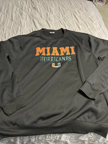 Miami Hurricanes NCAA Men's Embroidered Sweatshirt, 3X-Large Cover
