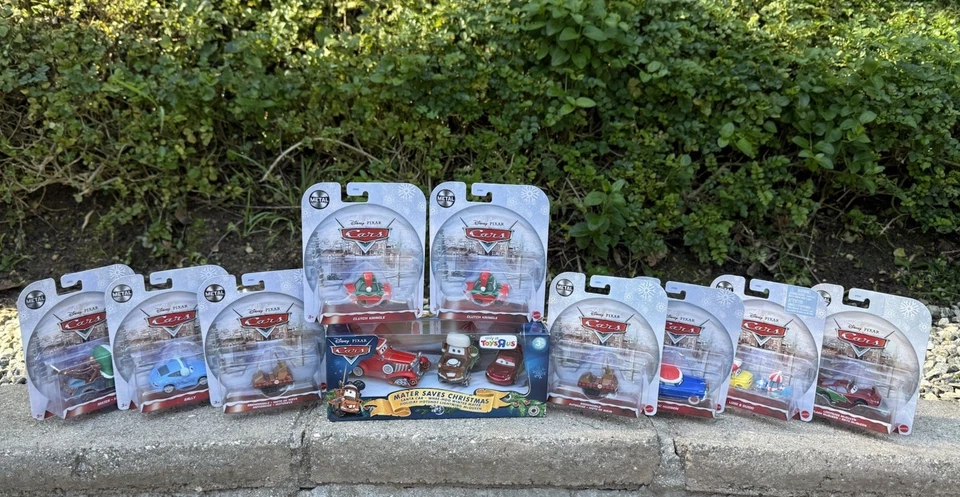 Disney Cars Mater Saves Christmas Set + Luigi & Guido Xmas Lot – 10 Cars Total - Image 1 of 1