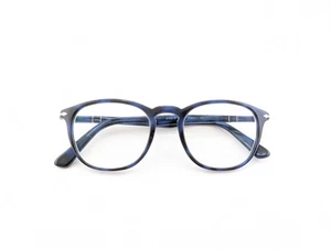 Persol Eyeglasses Frames Only, 3143-V 1099, 49-21-145, Blue, Made in Italy - Picture 1 of 16