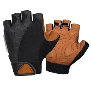 Breathable Half Finger Motorcycle Gloves with Shock Absorption Feature - Picture 1 of 18