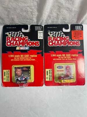 2 campeones de carreras Die Cast 1:144 1997 vintage: Tom Martino y Jeremy Mayfield Foto 1 de 4