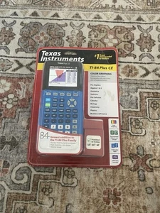 Texas Instruments TI-84 Plus CE Color Graphing Calculator, Bionic Blue - Picture 1 of 7