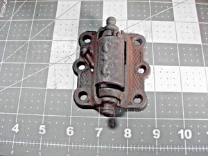 Antique Cast Iron Victorian Spring Loaded Screen Door Hinge Black 3" x 2 1/2" - Picture 1 of 3
