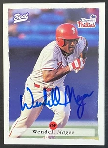 1995 Best Signed #86 Wendell Magee Clearwater Phillies Autographed Card - Picture 1 of 2