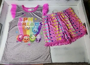 Shopkins Tank and Shorts Girls Pajamas Size 10/12 - Picture 1 of 12