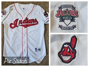 Vintage Cleveland Indians Jacobs Field Chief Wahoo Size 44 Large Jersey Russell - Picture 1 of 9