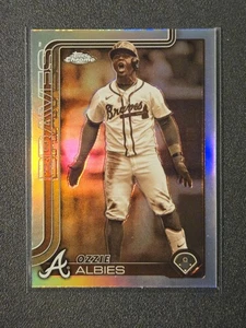 2025 Topps Chrome ⚾ Ozzie Albies #206 Sepia Refractor Atlanta Braves - Imagen 1 de 3
