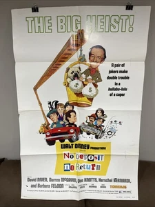 Disney No Deposit No Return Original 1976 Filmplakat 27x41 gefaltet hat Beschädigungen - Bild 1 von 13