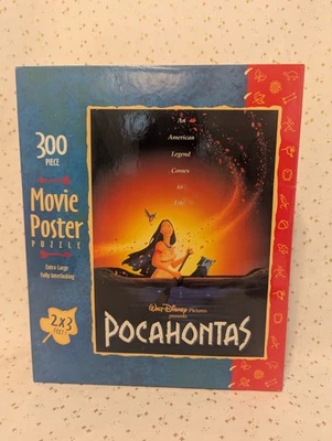 Vintage 90s Disney Pocahontas 300 Piece Movie Poster Puzzle, 2'x3' NEW & SEALED - Image 1 of 4