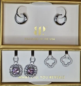 Bomb Party Charmed Hoops, ER91386, Better Make It Count-Hematite Plating - Picture 1 of 7