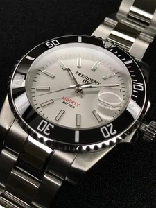 PRESIDENT - USA Men?s Luxury Watch Automatic Stainless Steel 40mm White Dial - Picture 1 of 8