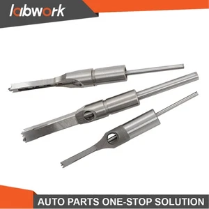 Labwork 3Pcs Square Hole Mortising Woodworking Saw Mortise Chisel Drill Bit Tool - Picture 1 of 12