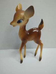 Vintage Hard Plastic Baby Deer BAMBI Figurine 7" Holiday Christmas-Read Descript - Picture 1 of 9