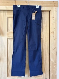 NWT Eddie Bauer Women's Rainier Stretch Pants Blue Sz 8 UPF 50 Water Repellent - Picture 1 of 11
