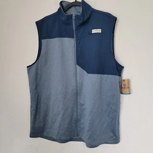 NWT Magellan Outdoors Fish Gear Full Zip Vest Blue Size 2XL NEW Overcast Fleece - Picture 1 of 5
