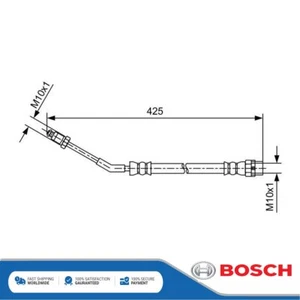 Se adapta a BMW Z4 2002-2008 2.0 2.2 2.5 3.0 + Otros Modelos Manguera Freno Trasera Izquierda Bosch - Imagen 1 de 4