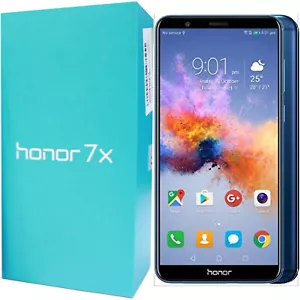 NEW Honor 7X 4G/LTE Blue 64GB ROM + 4GB RAM Dual-SIM Factory Unlocked GSM - Picture 1 of 2
