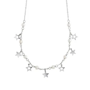 Collana Mya Boccadamo in Acciaio Ciondoli Stelle e Perle Naturali MK/GR15 - Bild 1 von 4