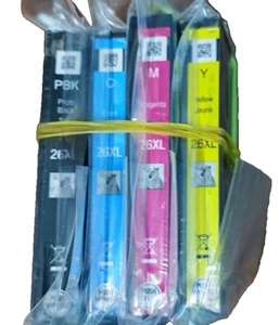 4x Orig. Epson Nr. 26XL - Photo BK Cyan Magenta Yellow Tintenpatronen Set Satz - Bild 1 von 1