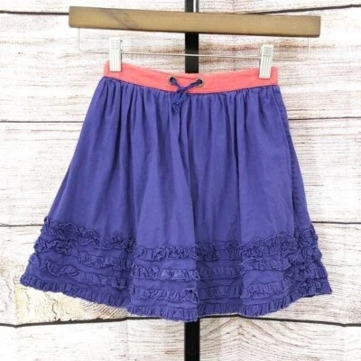 Mini Boden Purple and Coral Ruffle Skirt Size 5-6 - Image 1 of 4