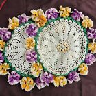 Pair of Handmade Crocheted Pansy DoiliesPRODUCT DESCRIPTIONPansy Doily: This