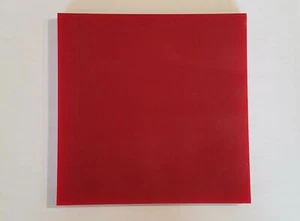 1/2" x 6" X 6"  URETHANE / POLYURETHANE 95 A RED SHEET - Picture 1 of 4