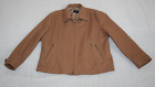 FACONNABLE Men's XL Brown Wool & Nylon Full Zip Coat Jacket