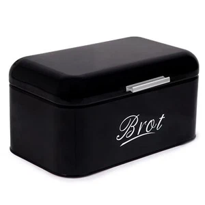 Brotkasten mit Deckel Großer Knäckebrot Box aus Metall Brotaufbewahrungsbox B... - Bild 1 von 6