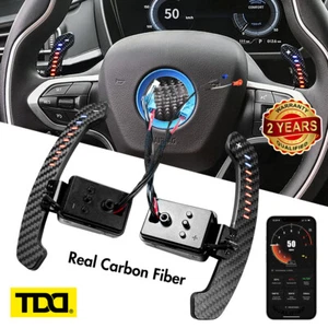 Carbon Fiber Steering Wheel Magnetic LED Paddle Shifters for BMW i8 - Picture 1 of 6