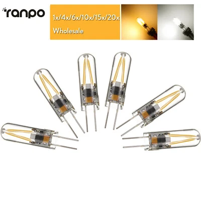 Mini G4 Led Light Bulbs Dc 12V Replace Cob Filament Glass Lamps Cool White 6000K - Image 1 of 4
