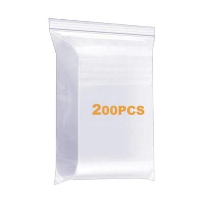 200 Pack 1" x 1" Durable Small Thick Clear Zip Poly Seal Lock Bags Heavy Duty - Image 1 of 4
