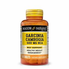 Mason Natural Garcinia Cambogia 500mg HCA & Calcium. Weight Management, 60 Tabs