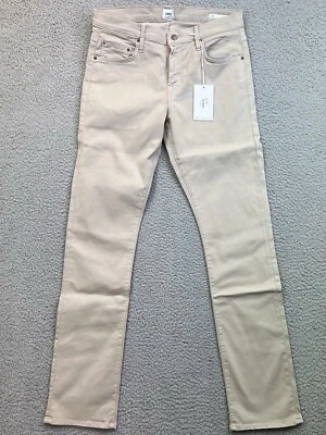 Edwin Jeans Mens 31x33 Jace Straight Oyster Tan Denim NEW - Image 1 of 4