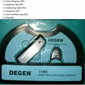 DEGEN DE31MS MW & SW Aktywna antena pętli Wewnętrzna aktywna miękka pętla Antena VER - Zdjęcie 1 z 3