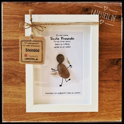 BESTE FREUNDIN... ❣️Steinbilder personalisierbar, handmade tolle  Geschenkidee  - Bild 1 von 4