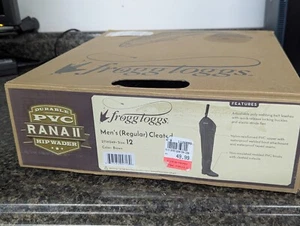 NEW Frogg Toggs Men's Rana II Bootfoot Hip Wader 2716249 Brown Size 12 Cleated - Picture 1 of 3