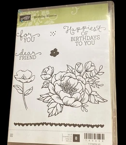 Stampin'Up BIRTHDAY BLOOMS clear mount set - Picture 1 of 10
