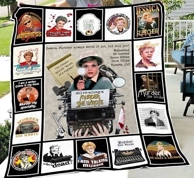 Murder She Wrote Inspired Fleece Blanket, Sherpa Blanket, TV Series - Image 1 of 2