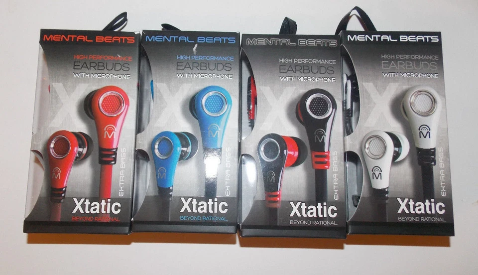 Auriculares Mental Beats Xtantic Teléfono Celular Auriculares Micrófono Nuevo en Caja Elige Color Foto 1 de 1