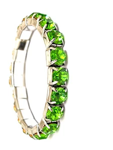 Designer Peridot Bangle Bracelet August Gemstone - Picture 1 of 12