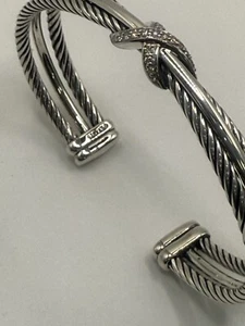 David Yurman Crossover Cuff With Diamond - Picture 1 of 5