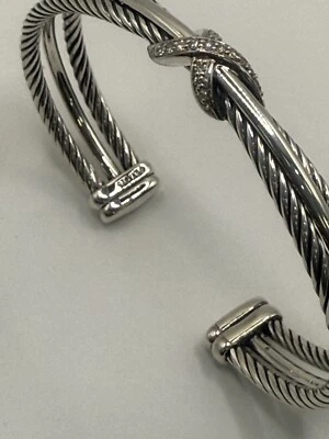 David Yurman Crossover Cuff With Diamond - Image 1 of 4