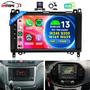 DAB+ Per Mercedes Benz Vito Viano W639 CarPlay Android 13 Autoradio Navi 2+64GB - Foto 1 di 24