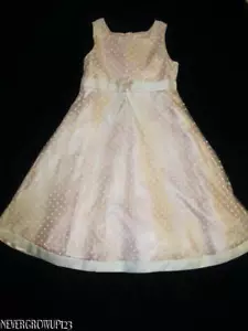 PINK POLKA DOT FLOWER GIRL~PAGEANT~EASTER DRESS~GOWN GIRLS 12~NWT - Picture 1 of 7