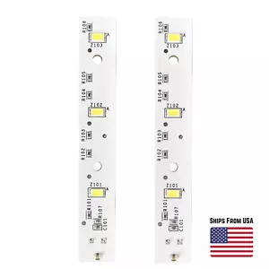 Neu 2er Set LED Leuchtplatine für GE Kühlschrank WR55X26671 PS11767930 AP6035586 - Bild 1 von 6
