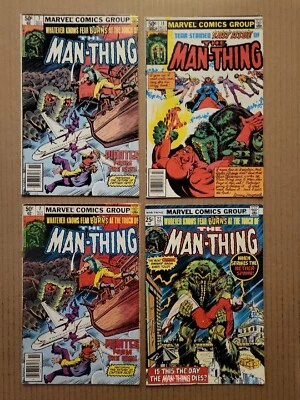 Man-Thing Lot of 4 Bronze Age comics Marvel 1975 1980 - Image 1 of 4
