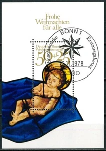 GERMANY DEUTSCHE BUNDESPOST 1978 Minisheet - Christmas Stamp - USED/CTO - Picture 1 of 2