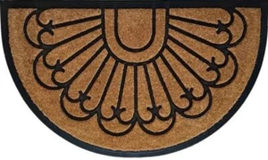 Arrow Design Doormat Coir Rubber Outdoor Door Mats 45cm x 75cm Half Moon - Picture 1 of 1