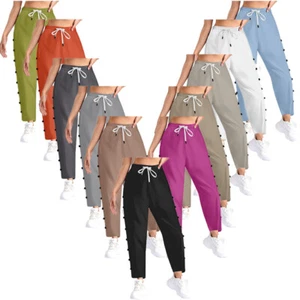 Damen Freizeit Mode Capri Modische Hose Strand Taille Taschen Elastisch Arbeit - Bild 1 von 124